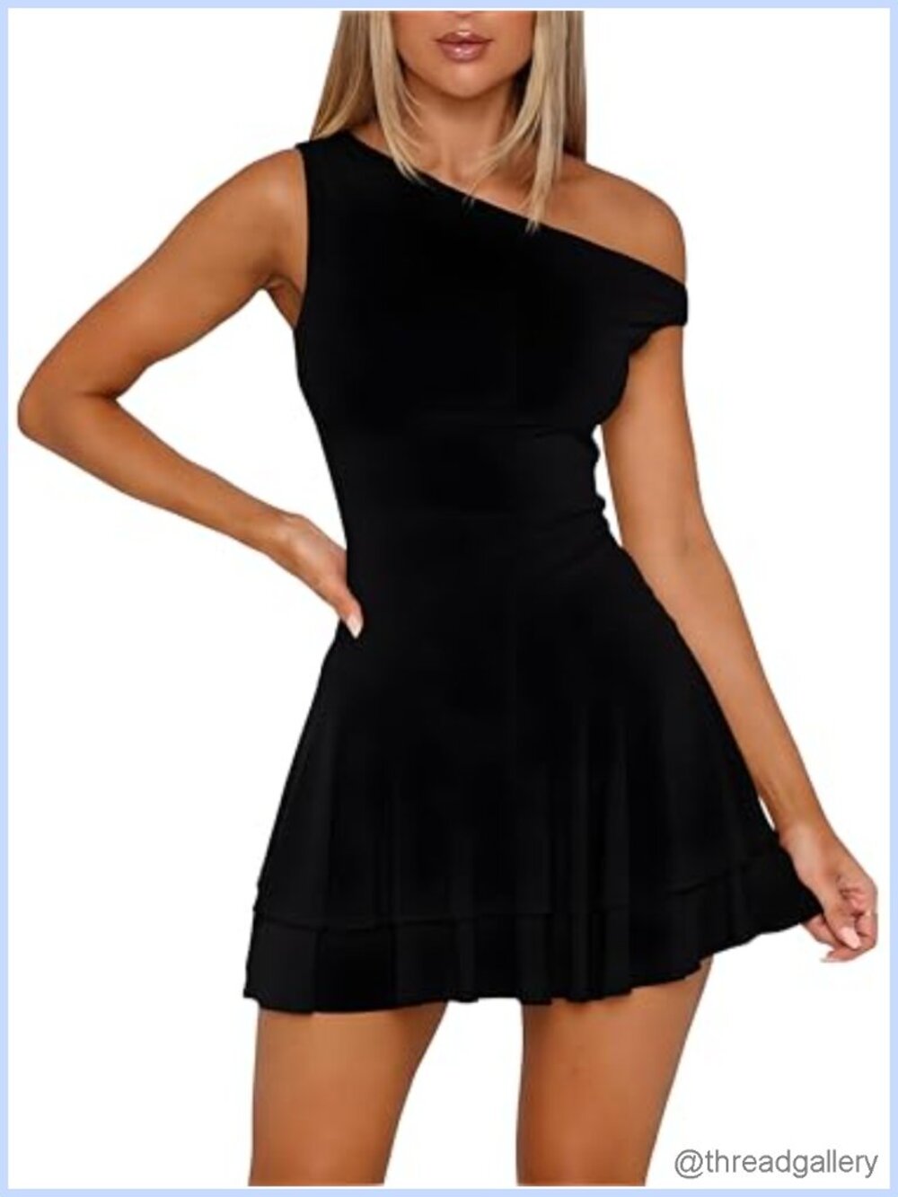 Women's Off Shoulder Bodycon Mini Dress Sleeveless Ruffle Hem Club Party